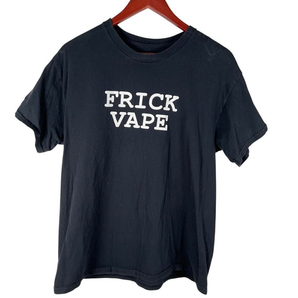 BENITEZ By Baylen Levine Frick Vape T-Shirt Black Mens Size Large 100% Cotton